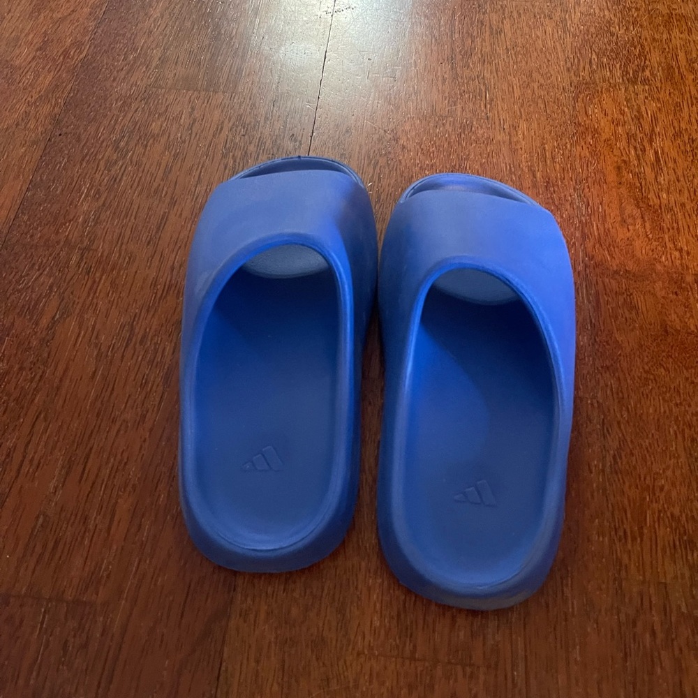 blue yeezy adidas slides